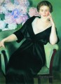 Retrato de René Ivanovna Notgaft 1914 Boris Mikhailovich Kustodiev bella mujer dama